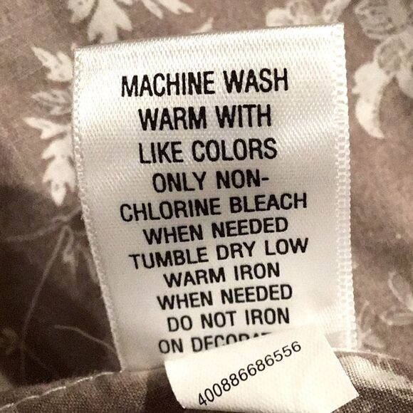 Sonoma NEW Tan Cream Contrast Floral Print Sleeveless Cottagecore Blouse - Picture 13 of 13